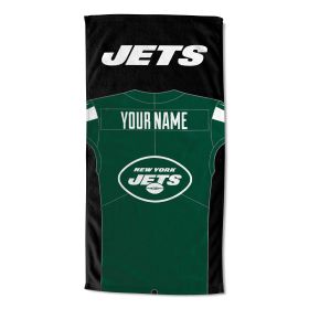 [Personalization Only] OFFICIAL NFL Jersey Personalized Beach Towel - New York Jets