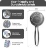 Filtered Shower Head with Handheld Shower Heads High Pressure 5 Spray Modes 3 Stage Hard Water Shower Filter with Stainless Steel Hose Adjective Brack