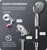 Filtered Shower Head with Handheld Shower Heads High Pressure 5 Spray Modes 3 Stage Hard Water Shower Filter with Stainless Steel Hose Adjective Brack