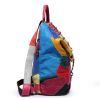 Retro Genuine Leather Backpack Sheepskin Lady Backpack Designer Travel Colorful Patchwork Luxury Shopper Bag Mochila