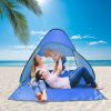 Pop Up Beach Tent Sun Shade Shelter Anti-UV Automatic Waterproof Tent Canopy for 2/3 Man w/ Net Window Storage Bag